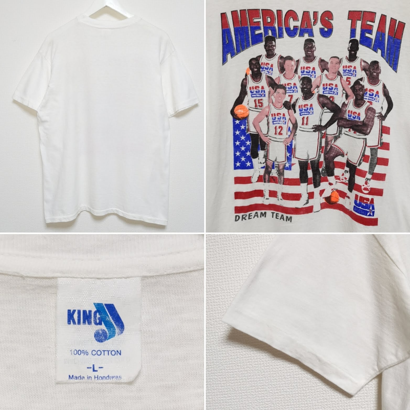 送料無料 L 90s DREAM TEAM Tシャツ ドリームチーム JORDAN USA 