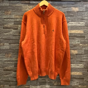 【DEADSTOCK】RALPH LAUREN H/Z COTTON SWEATER ORANGE