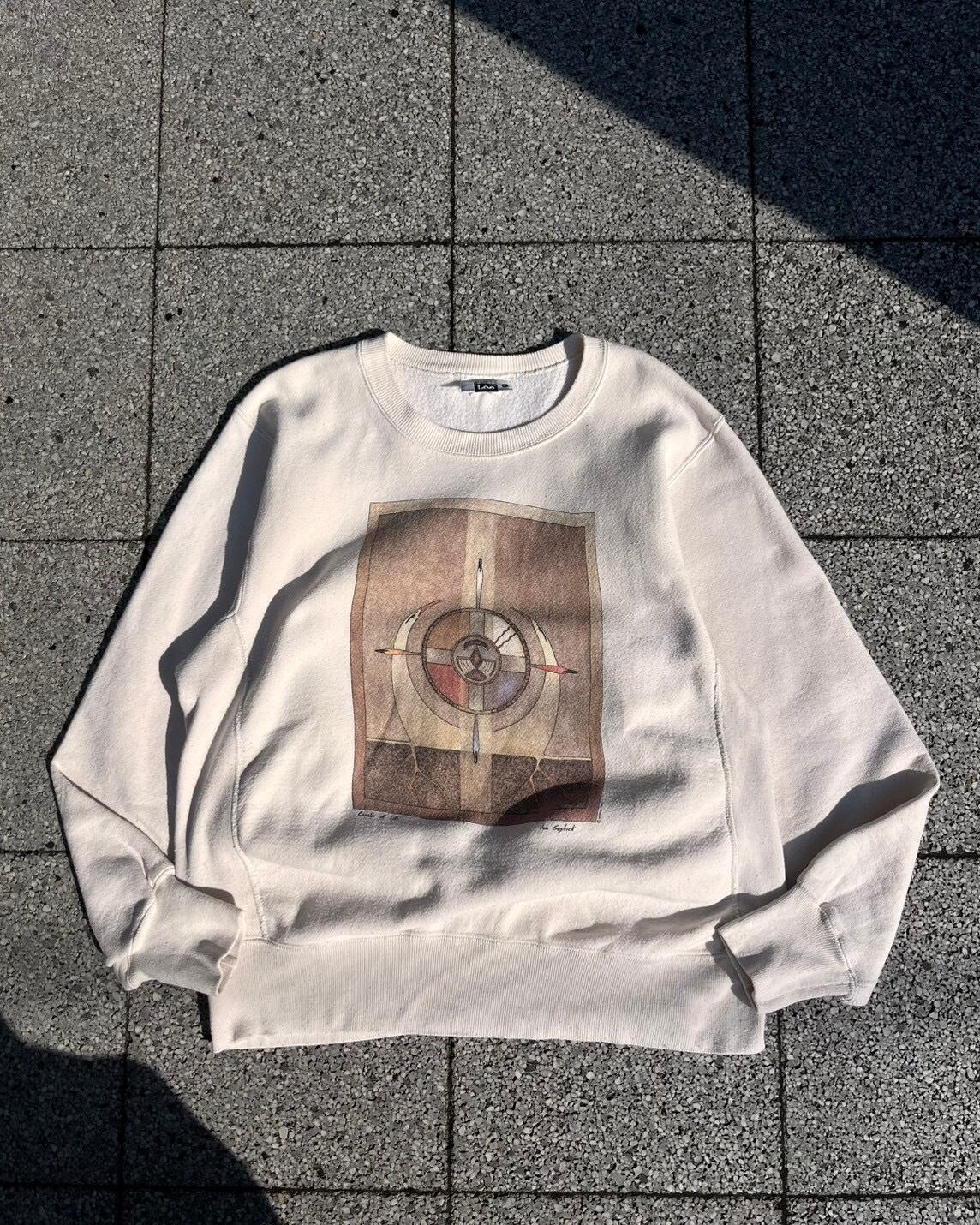 90s Lee "Joe Geshick" Art Print Sweat USA製