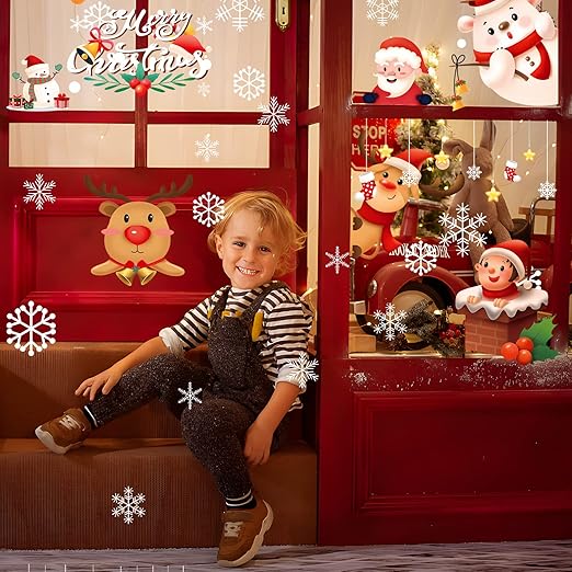 RIKSOIN クリスマス ステッカー 9枚242PCS クリスマス 飾り 静電