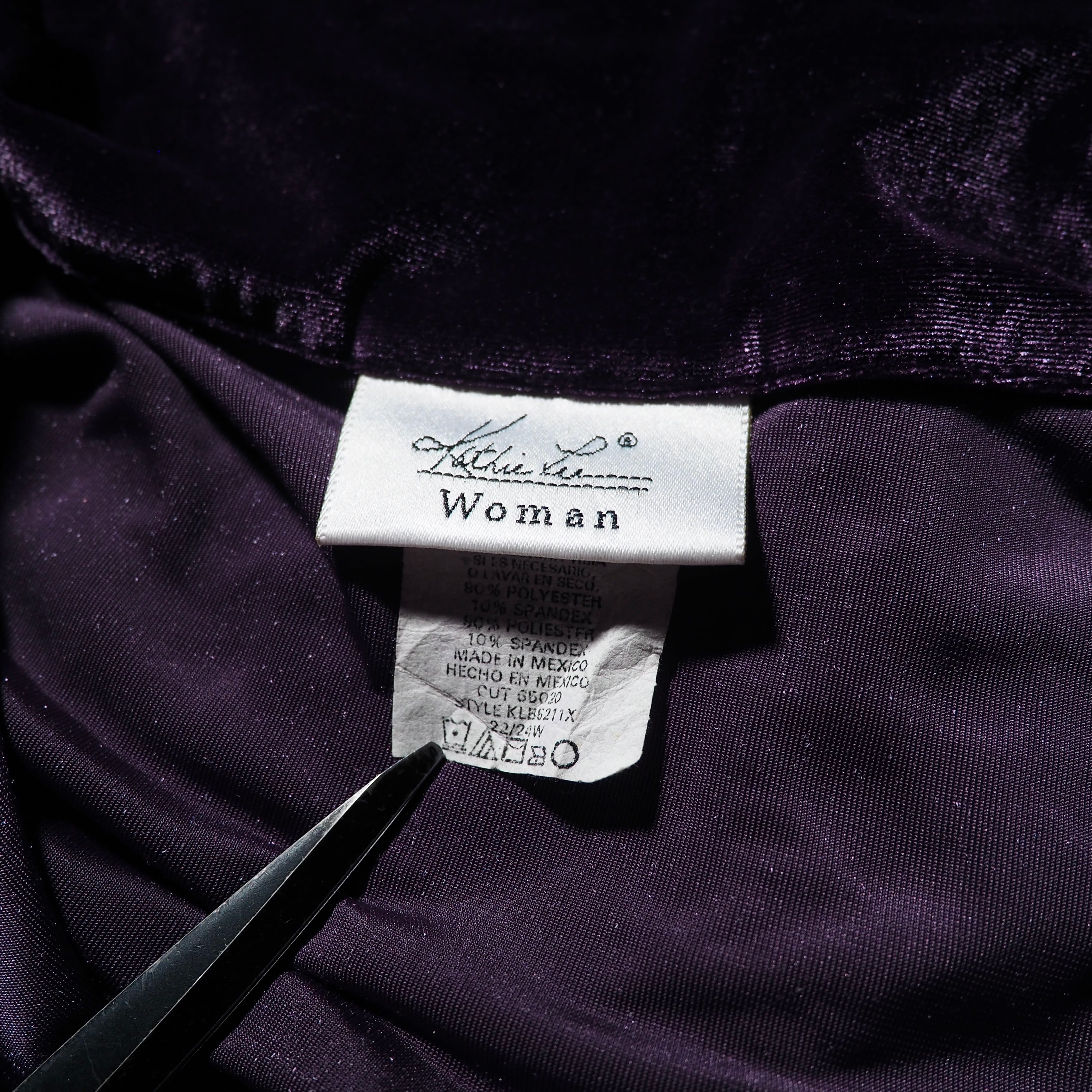 1990s Beautiful luster purple color vintage Drape loose velours shirt