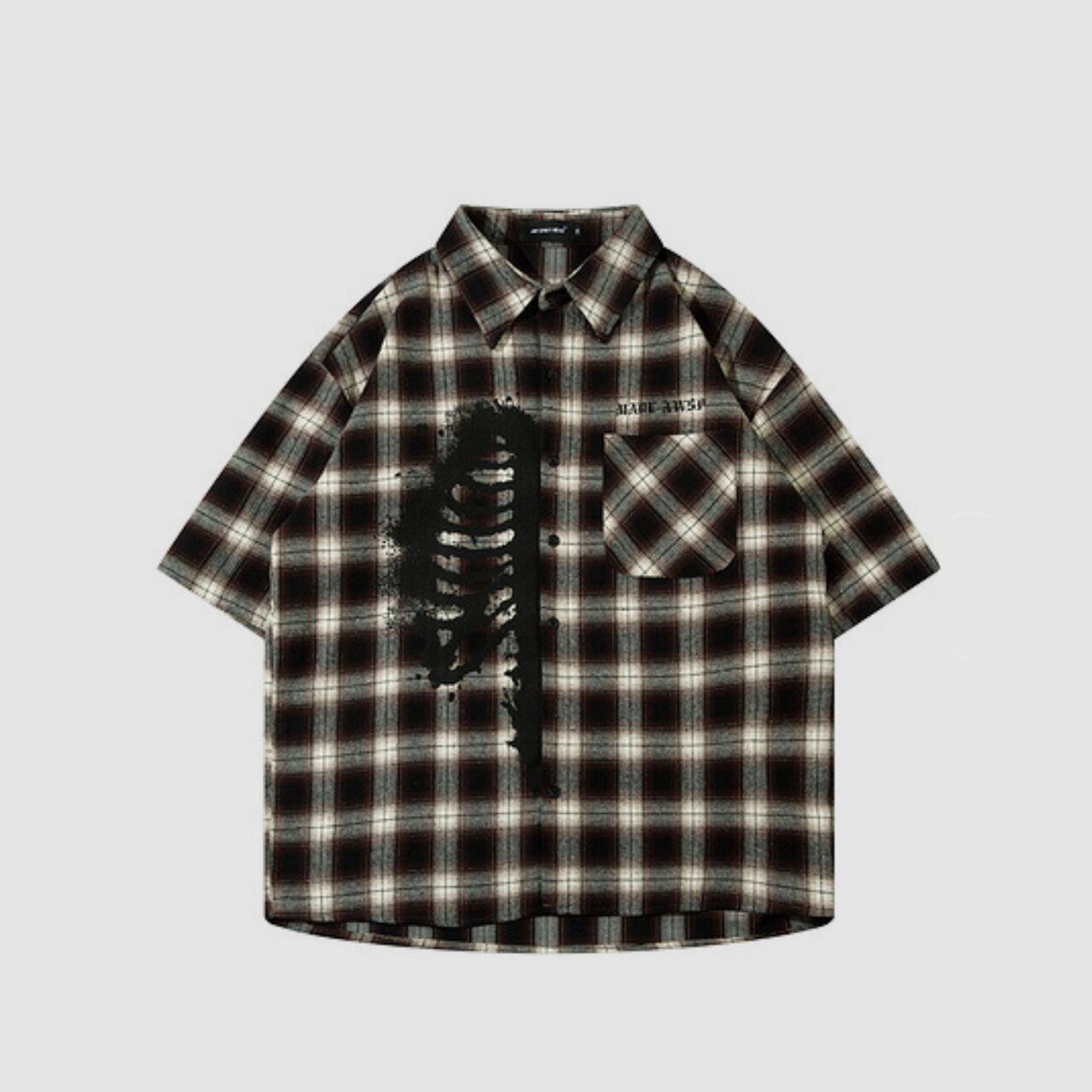 Skeleton flannel shirt