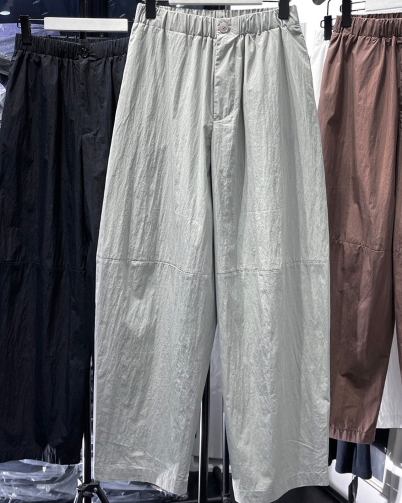 ウエストゴムギャザー入ワイドパンツ 4color A1055 - 4