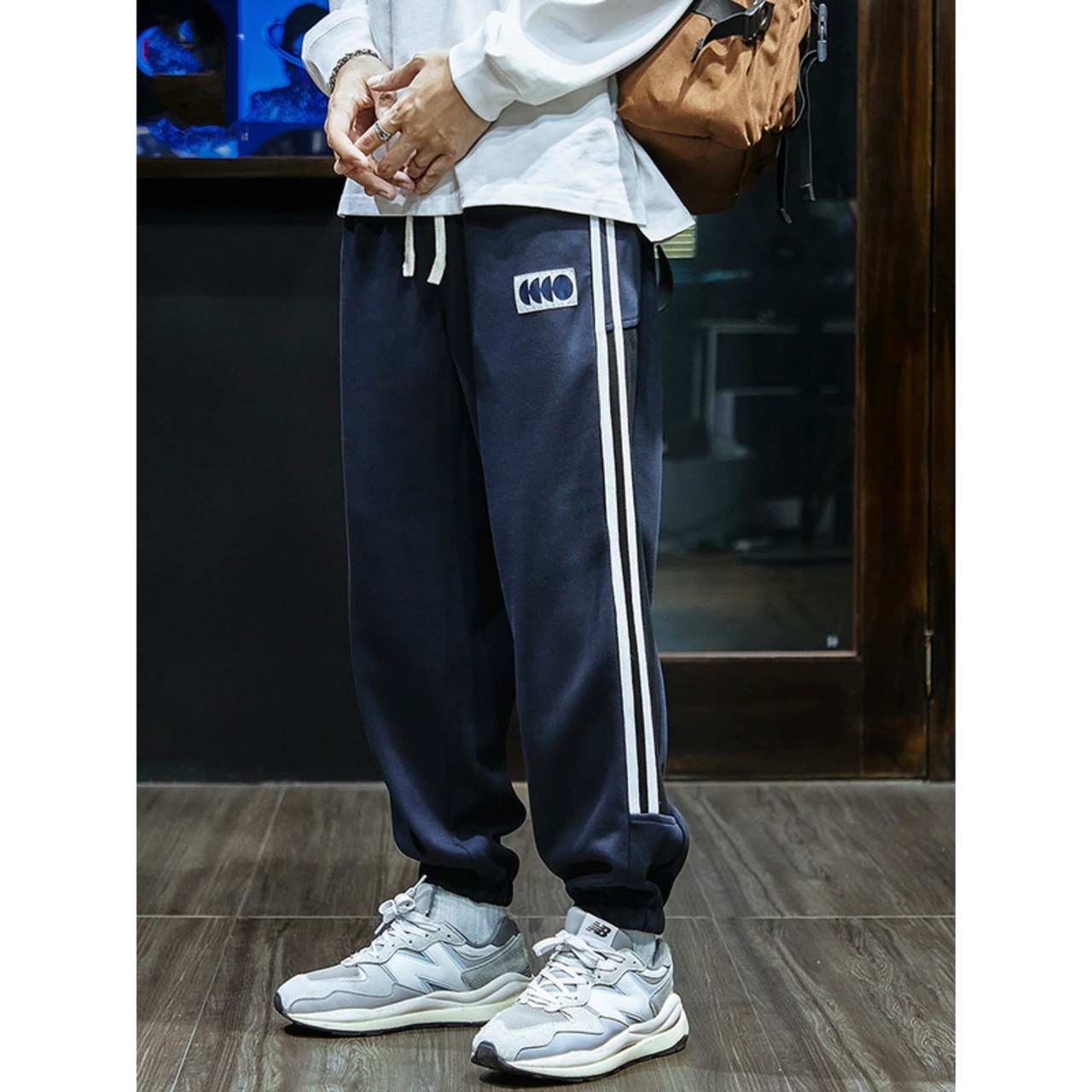 Side Line Ribbed Cuff Track Pants ◇H0331