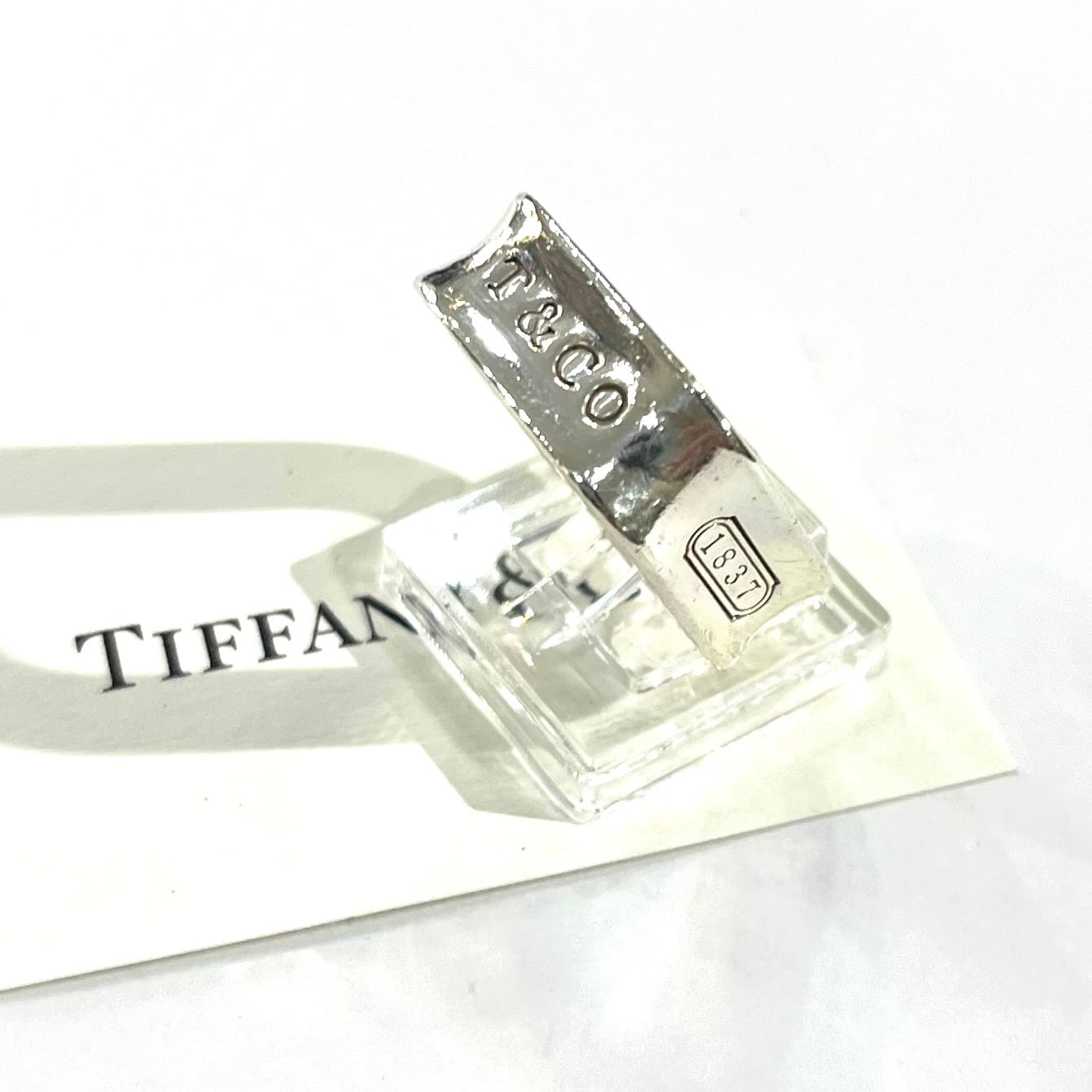TIFFANY&CO.】【約16-17号 】2528 希少1837 スクエアリング／シルバー