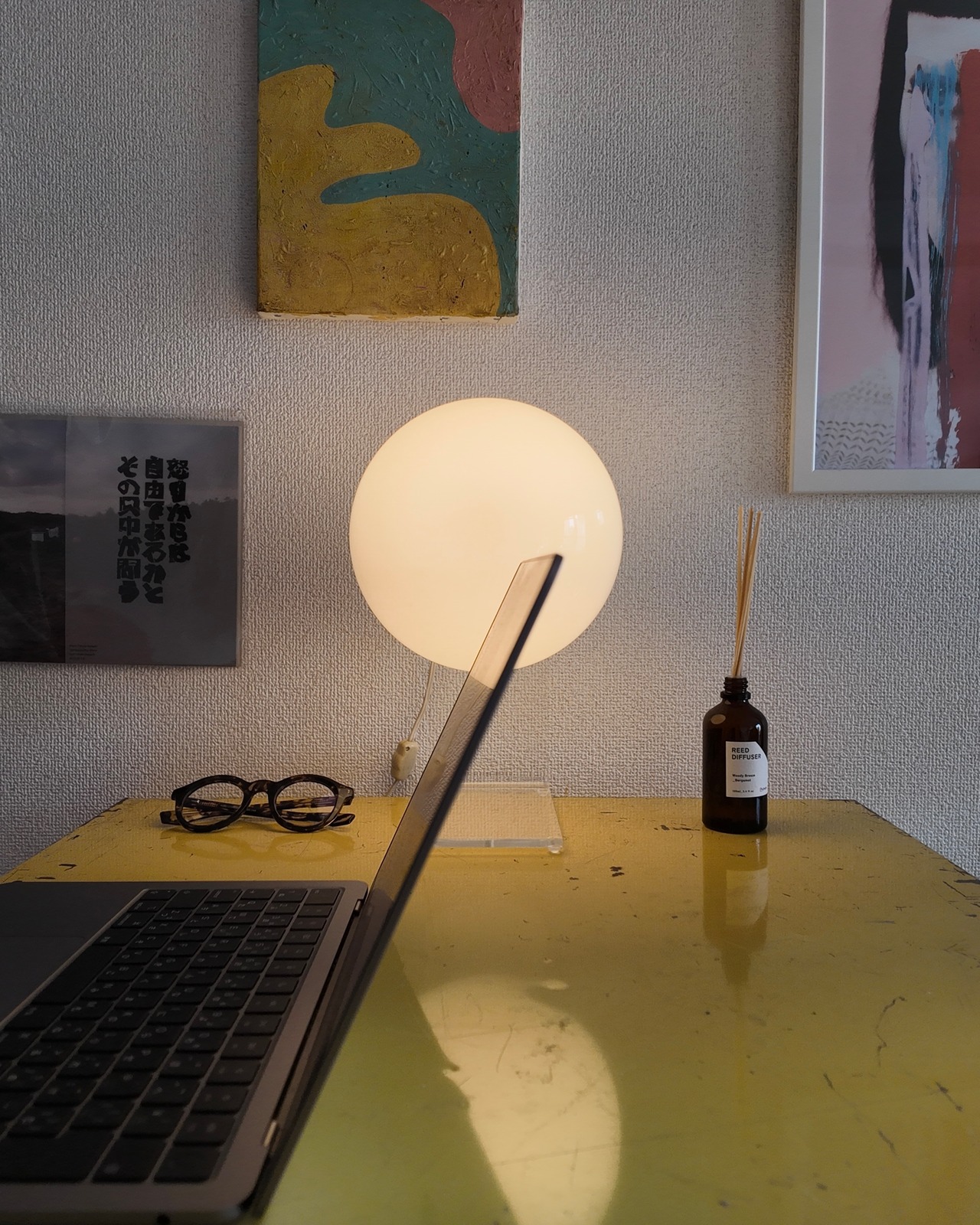 GLASS×LUCITE SPACE AGE LAMP USA