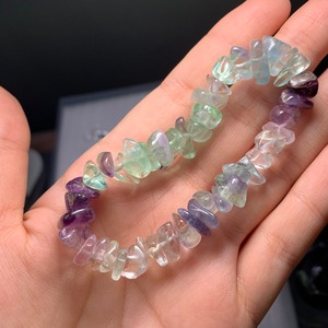 37 細石　グラデーションフローライトブレスレット