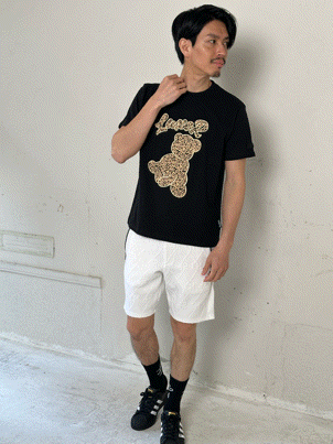 LUXE/R】ベア柄レオパード柄八付けTシャツ(46027) | LUXE/R