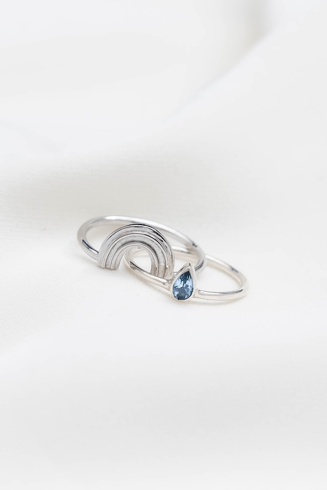 No Rain, No Rainbow Ring　Silver925