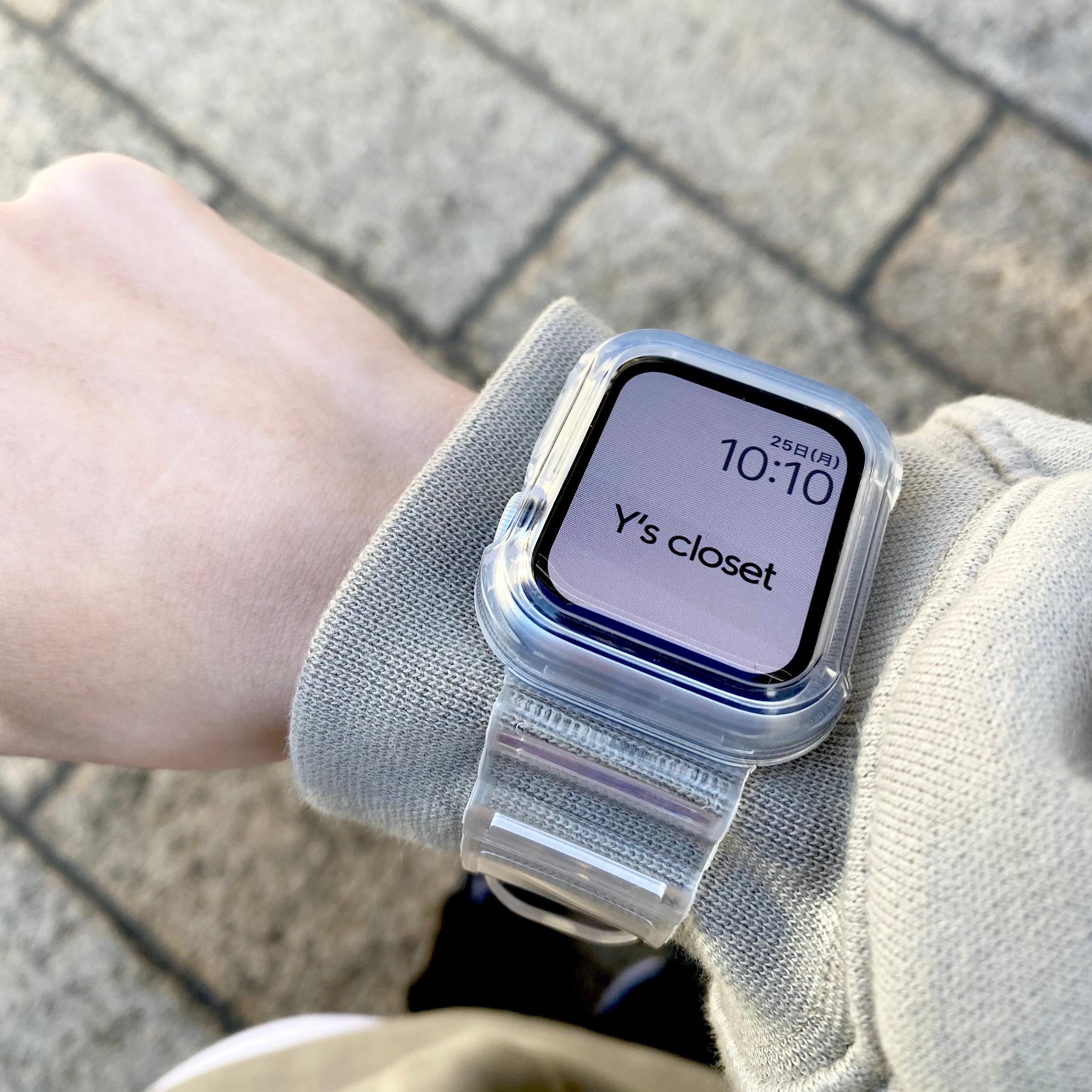 Apple Watch クリア フレームケース一体型 バンド ベルト Aw103 Y S Closet