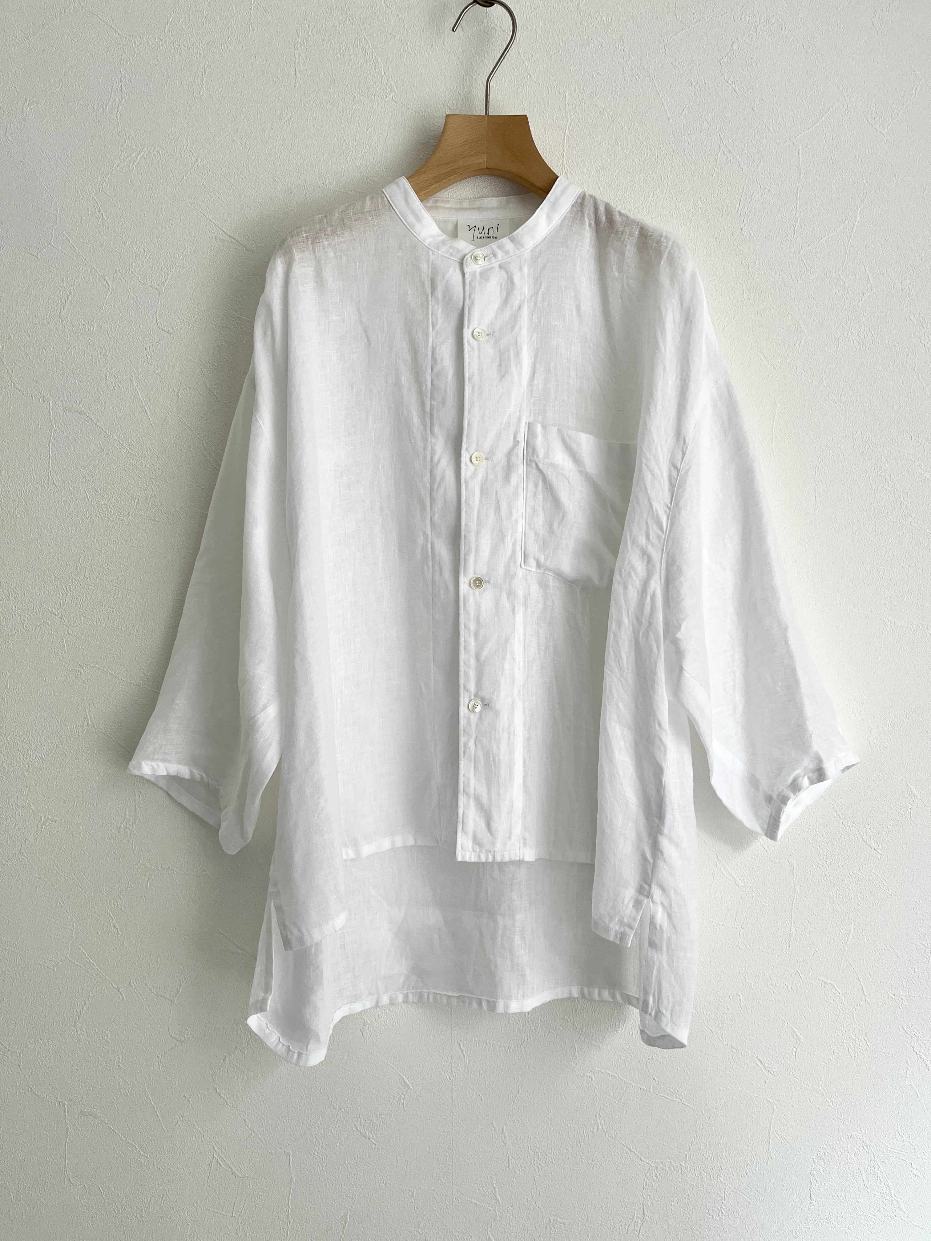 yuni／強撚CottonLinen 近江晒 wrap ワンピース (チャコール