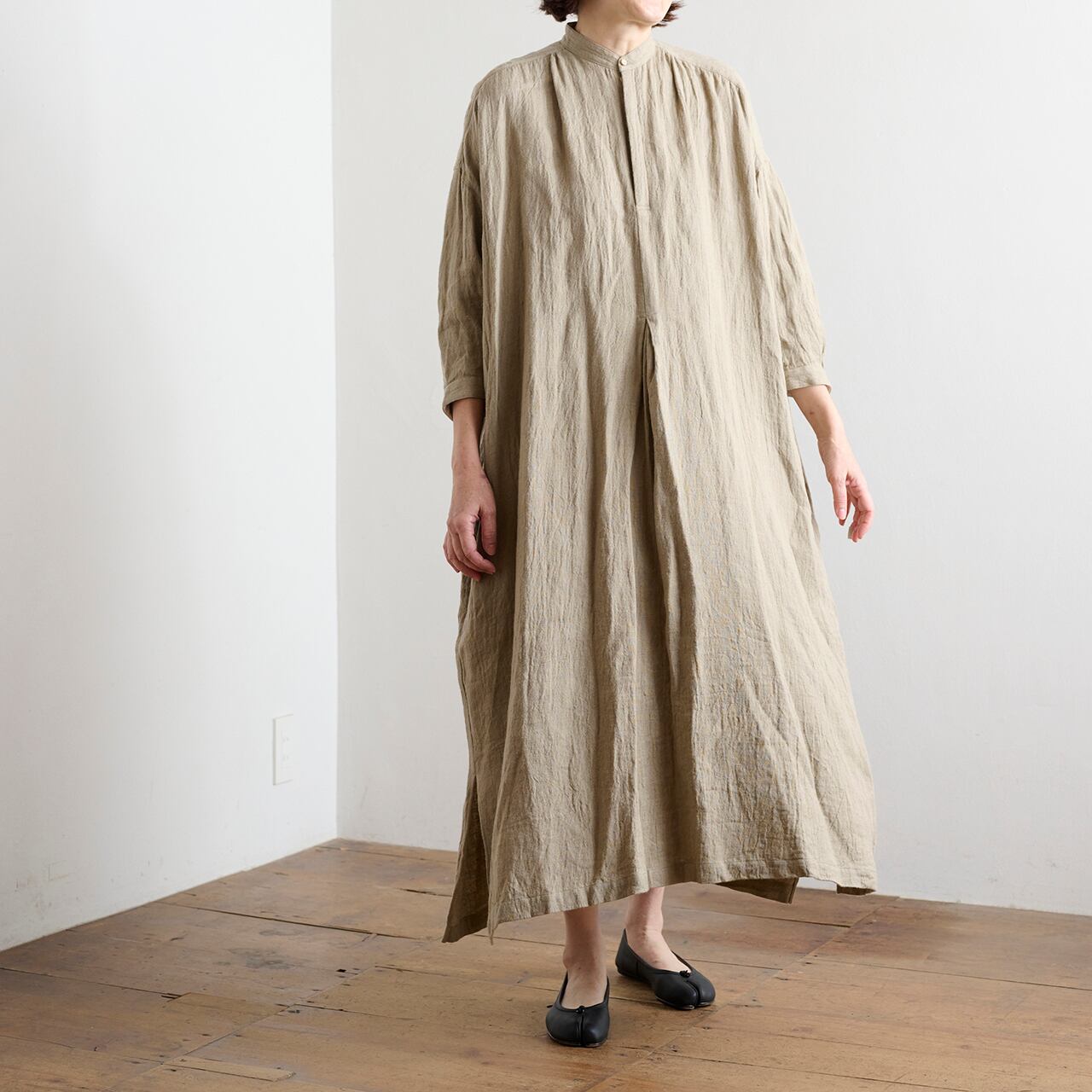 suzuki takayuki スズキタカユキ peasant dress Ⅱ walnut/01 | les  
