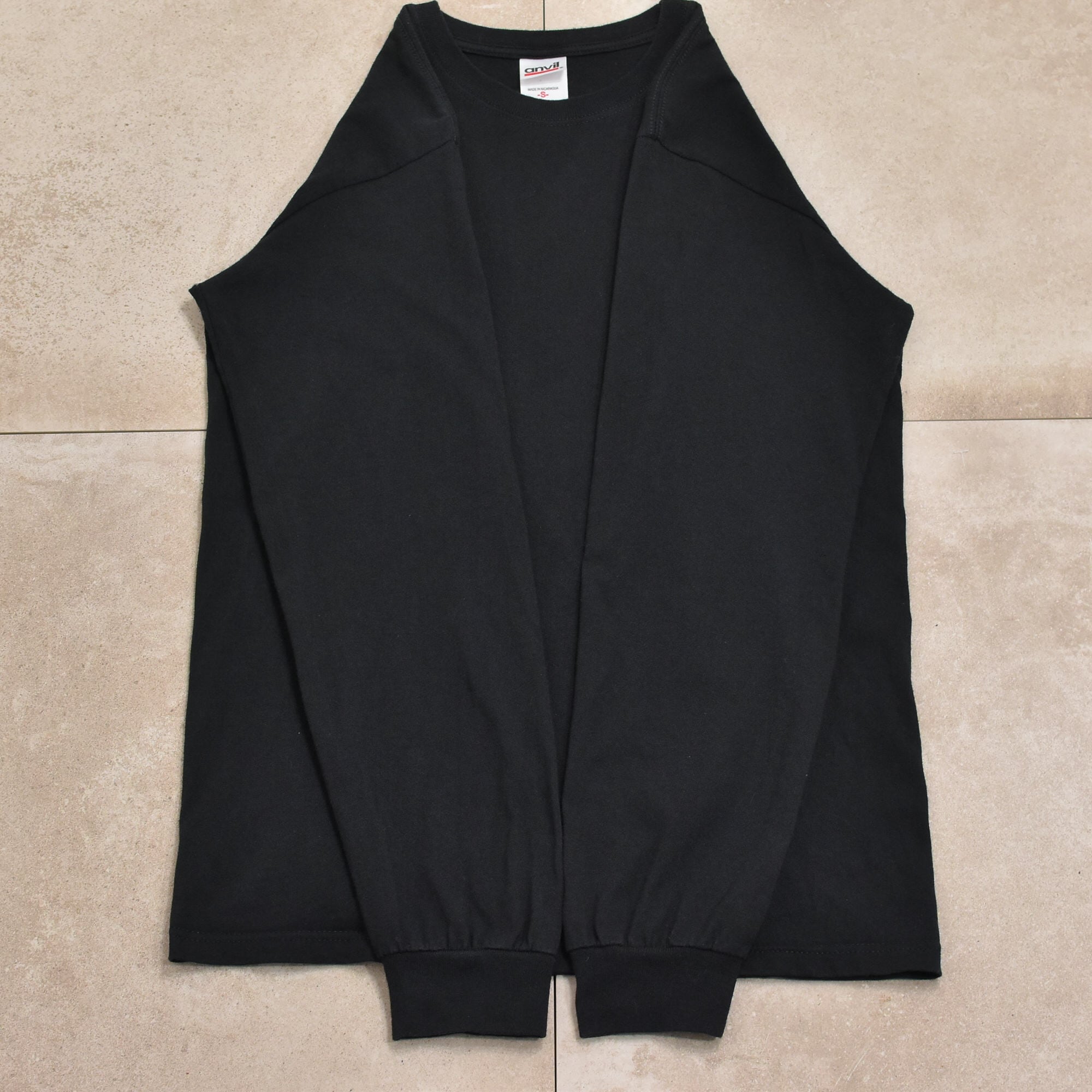 00s anvil blank LS T-shirt BLACK | 古着屋 grin days memory 【公式