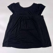 DENIM & SUPPLY RALPH LAUREN デニムアンドサプライラルフローレン レース 刺繍 デザイン レーヨン フレンチスリーブ シャツ ブラウス XXS/ブラック レディース