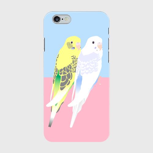 iPhoneケース セキセイインコ 黄ハルクイン&ミヤコセキセイ【各機種対応】