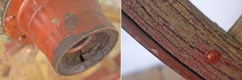 レトロ ヴィンテージ 大車輪 大八車 ウッドホイール オブジェ