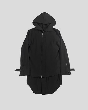 ASKYY / CONVERTIBLE RIDER-SLEEVELESS COAT / BLK