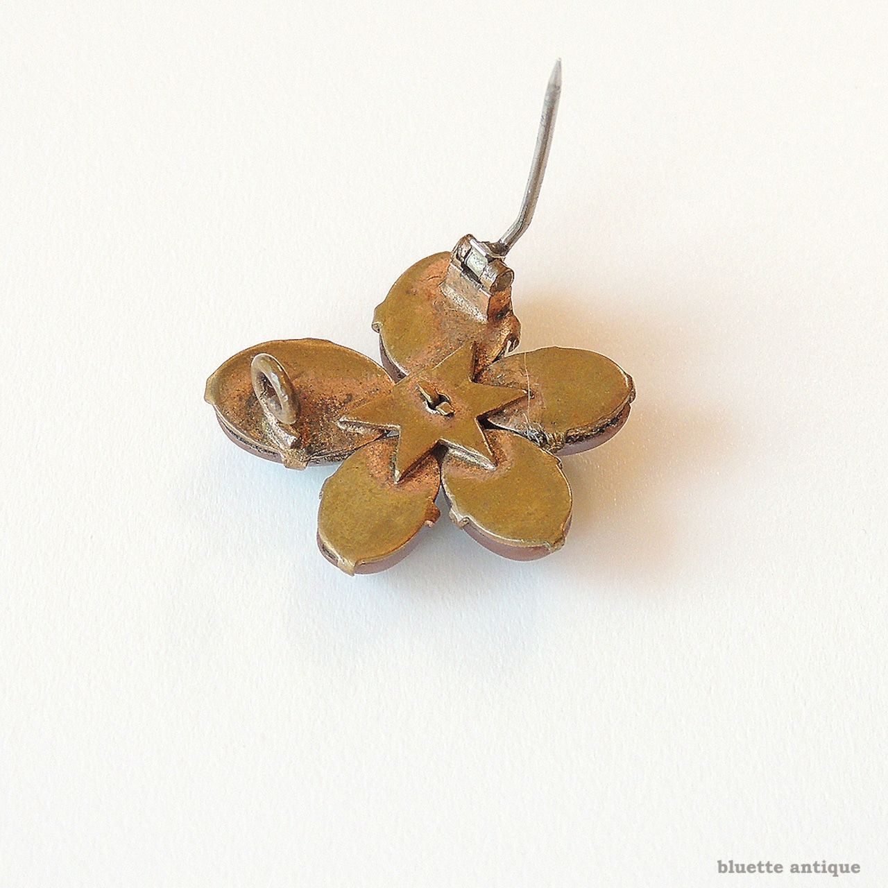 アンティークジュエリー サフィレット すみれ ブローチ【クリア】