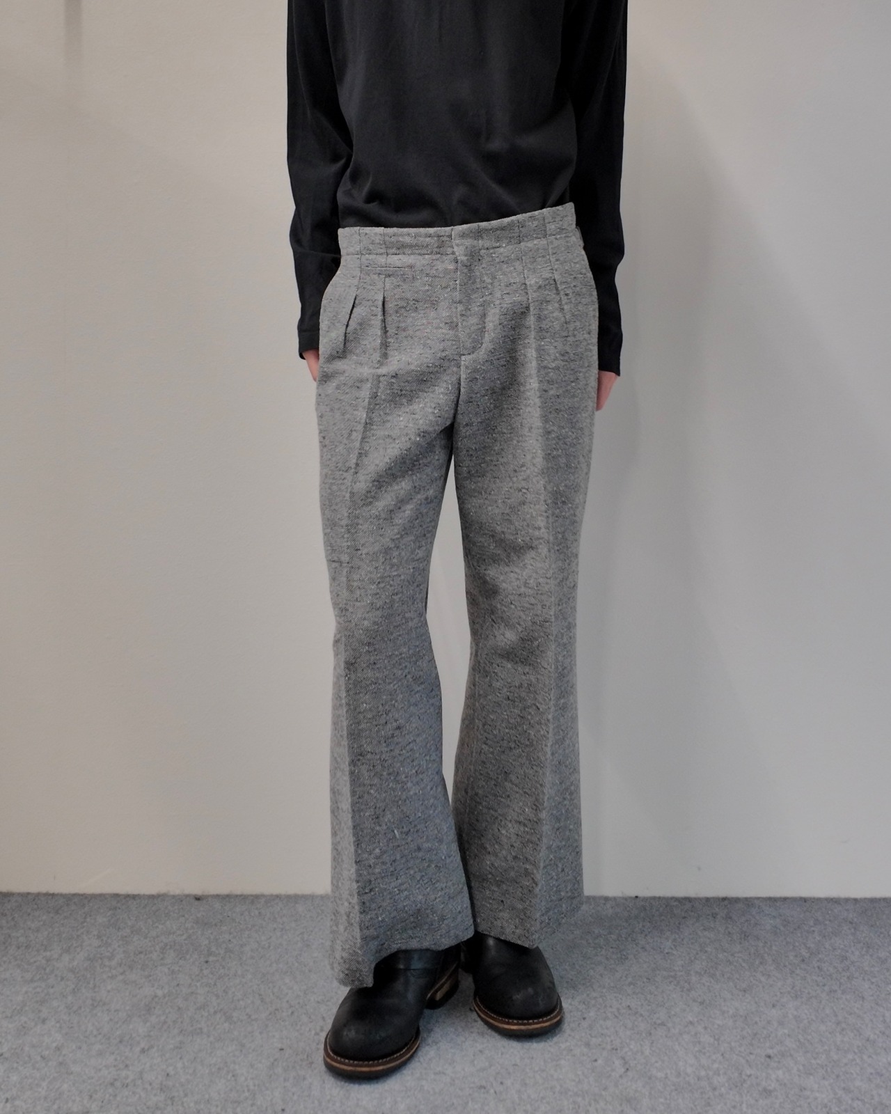 【Maison Margiela】cropped nep grey pants