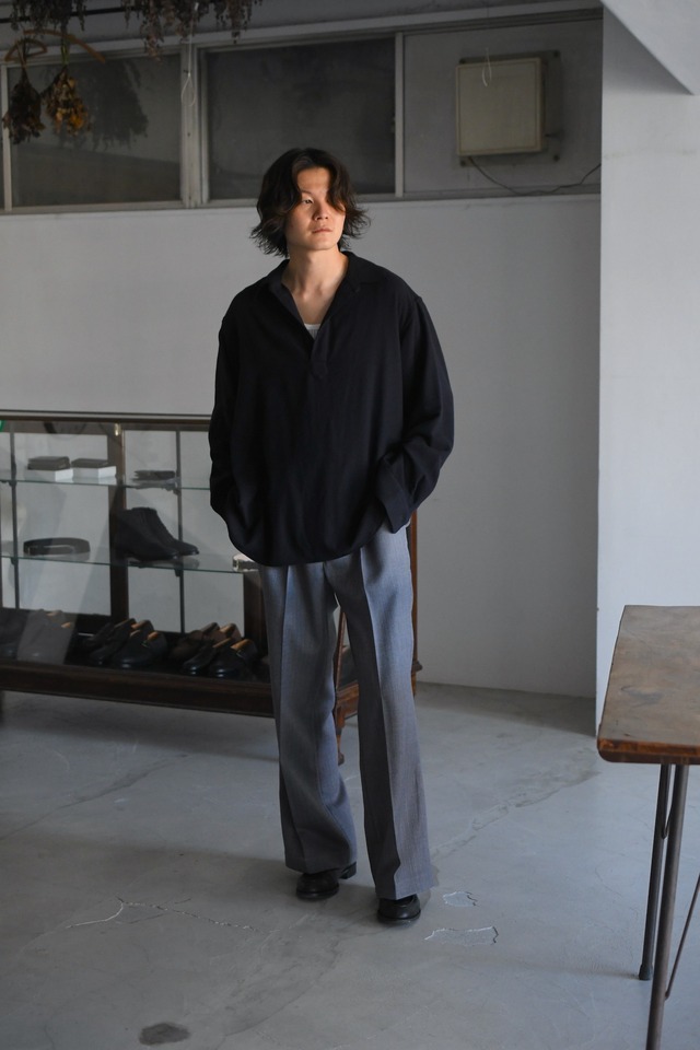 A.PRESSE / Wool Skipper Shirt (Navy)