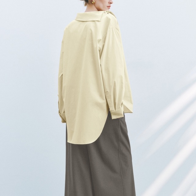 Oversized collar cotton shirt A00001
