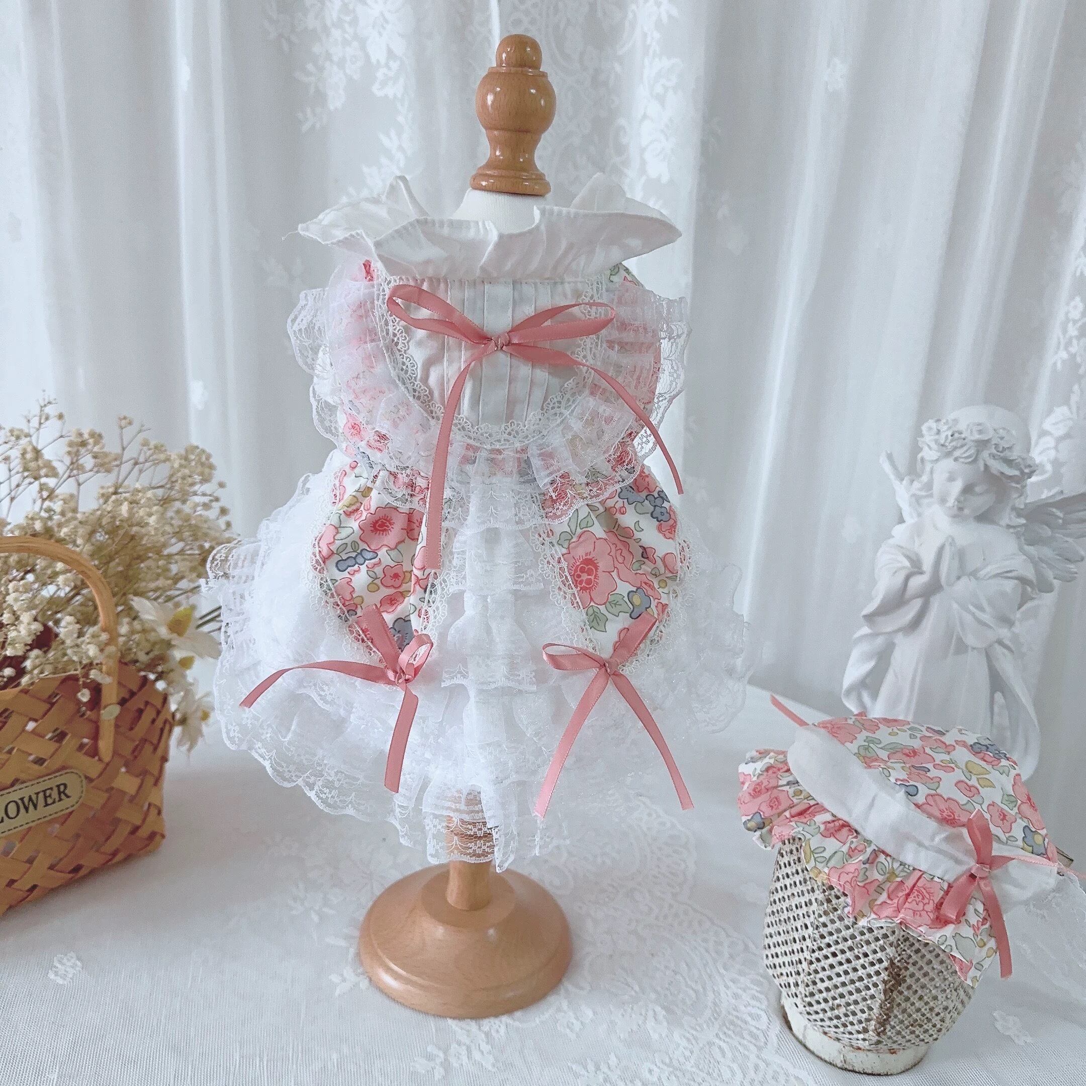 フラワーレースリボンワンピース 00245