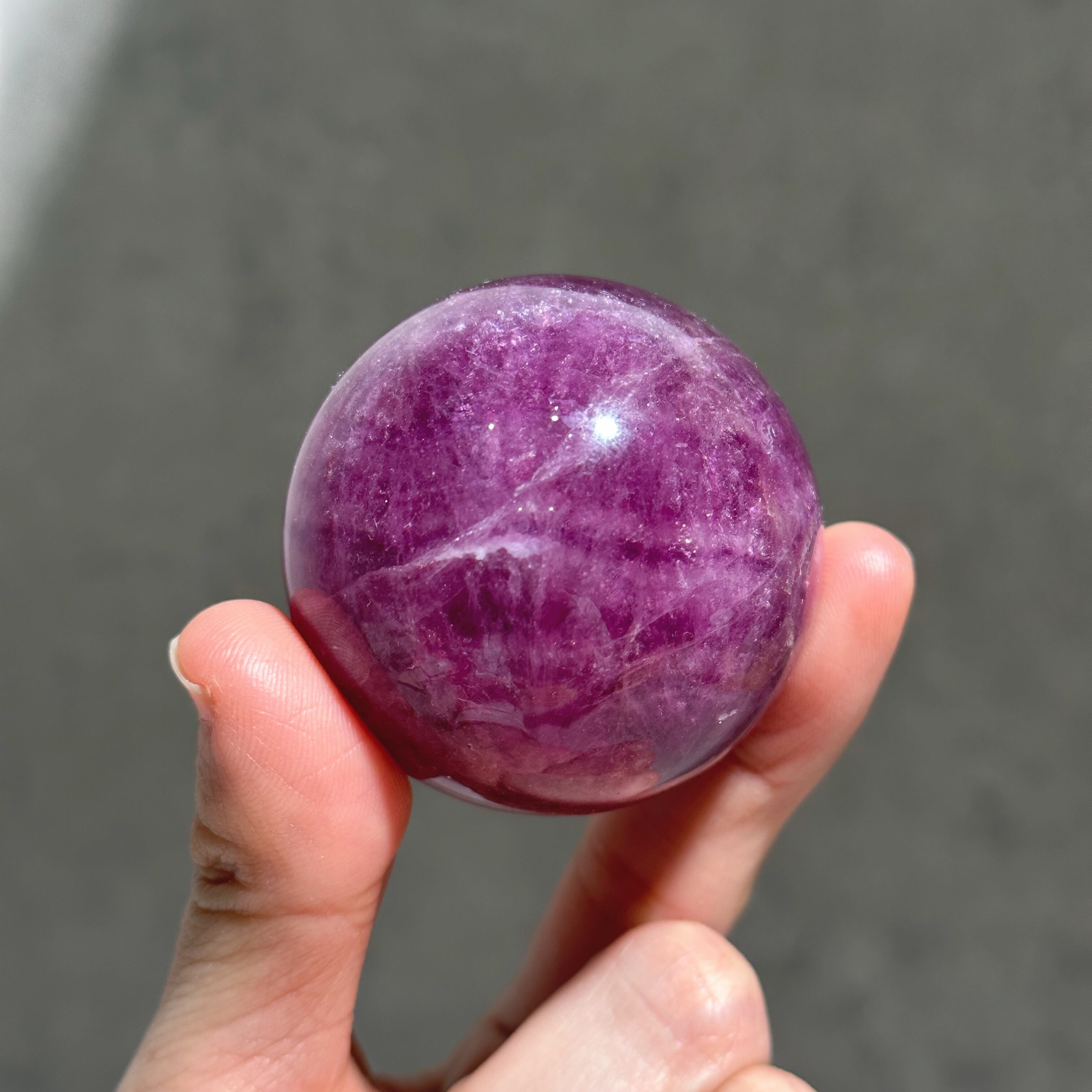 パープルフローライトスフィア パープルフローライト スフィア・ラウンド40mm 1個｜天然石