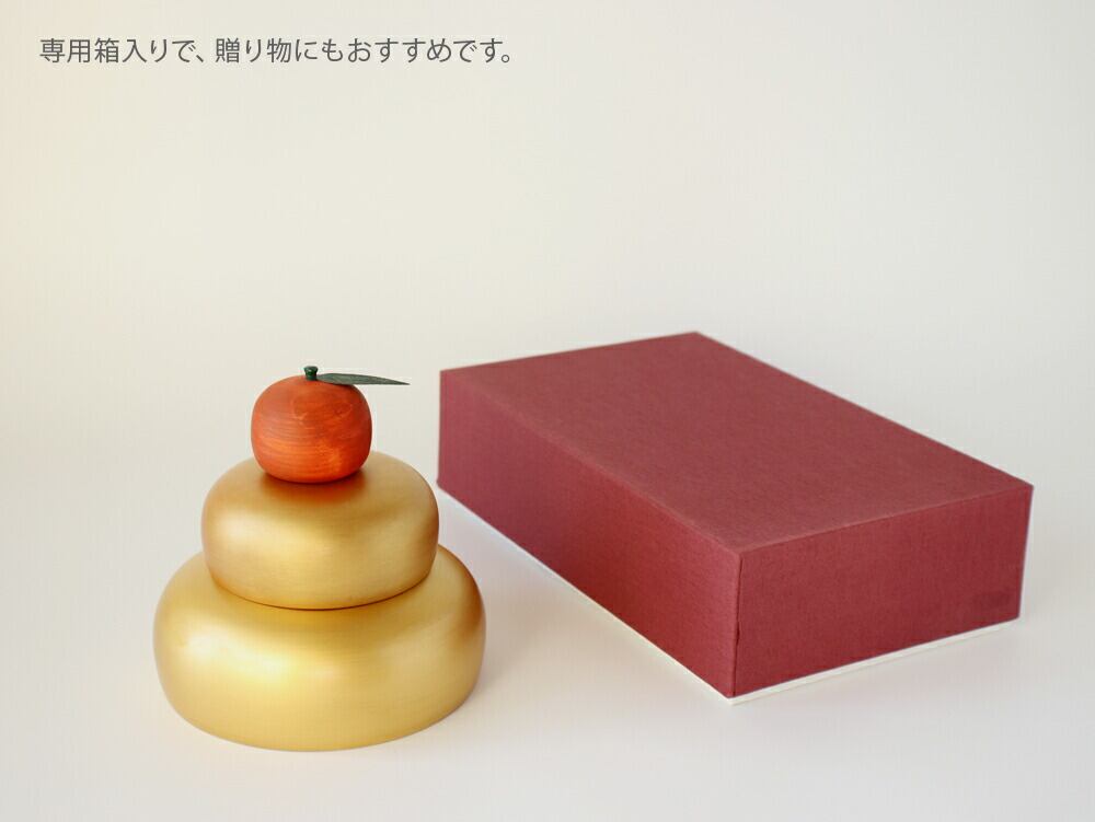 斉藤漆芸 鏡餅 大 金【 お正月飾り 鏡もち 木製 漆 純金 金運 斉藤漆芸 鏡餅 大 金【 お正月飾り 鏡もち 木製 漆 純金 金運