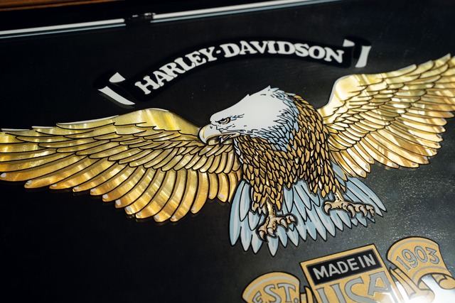 Official Harley Davidson Eagle Serving Tray Wall Decor Vintage Mirror Sign