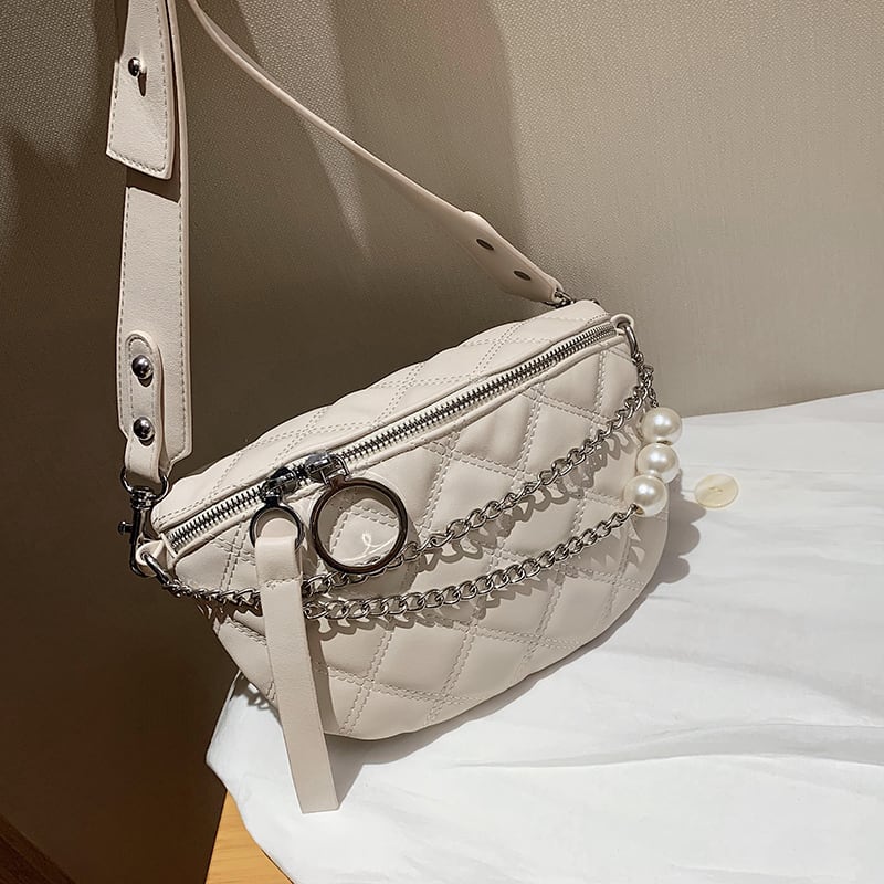 バッグ女性のバッグ2020夏の新しい波のファッション菱形チェーンメッセンジャーバッグinsネットレッドワイルドチェストバッグウエストバッグ Tiancai_Wing_Bag4502155