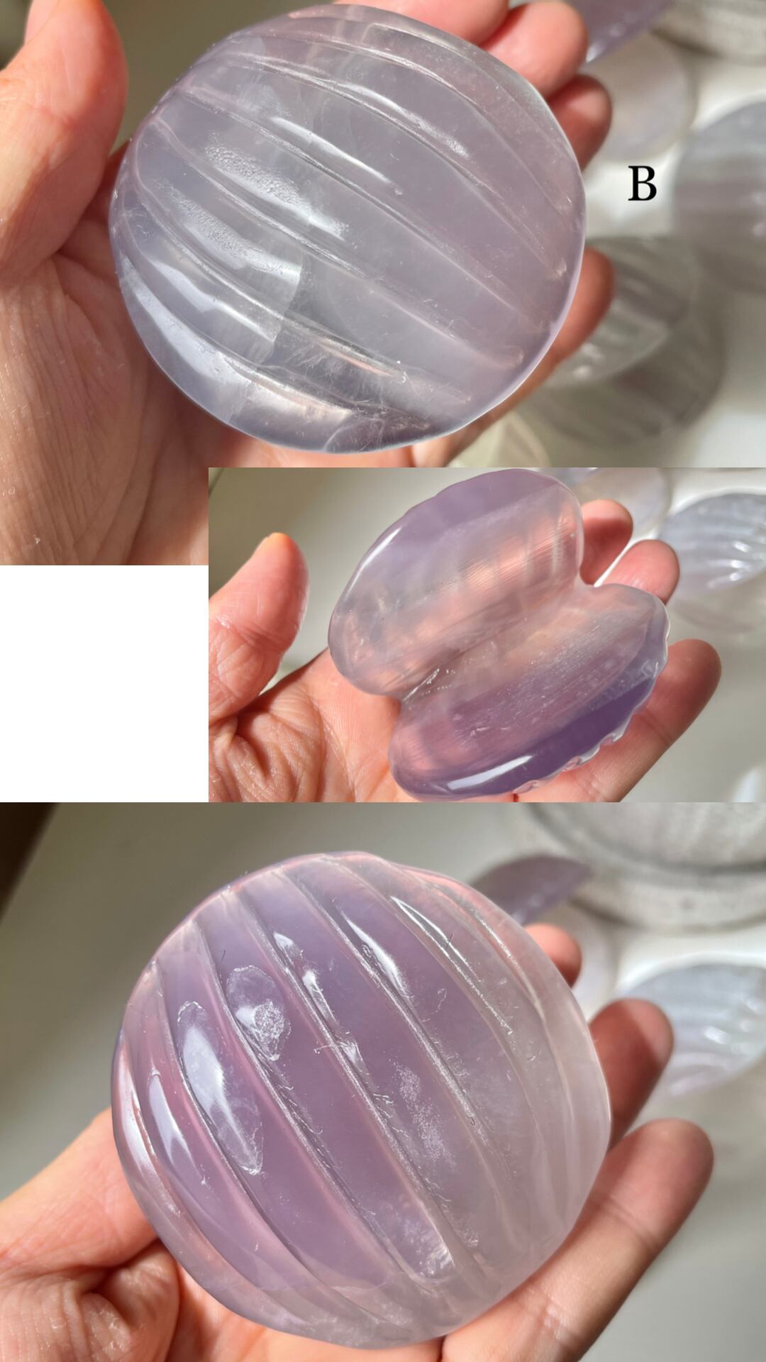 Lavender Fluorite Shell / ラベンダーフローライト　貝