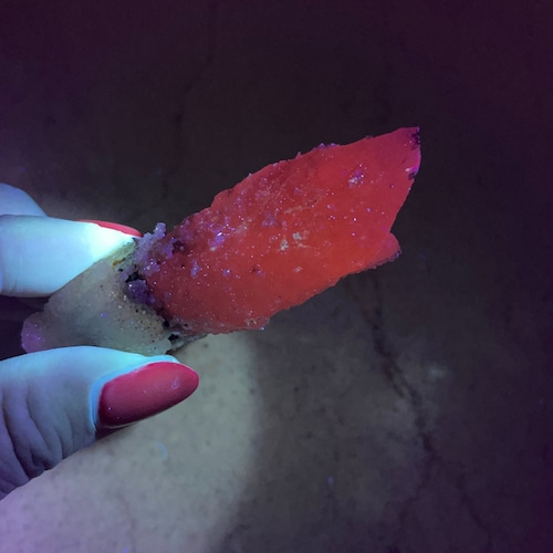 ⑤ レソト大国（レストゥ）アルバーツ山産【カルサイト×ドゥルージークォーツ共生】鉱物 天然石 パワーストーン