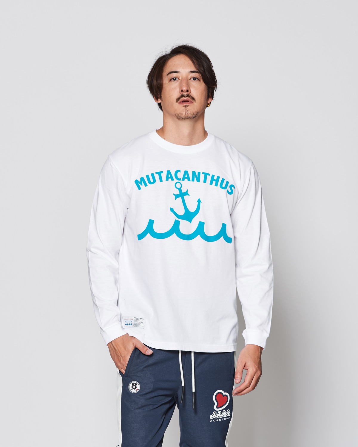 muta MARINE × ACANTHUS アンカーロゴ ロングスリーブTシャツ 