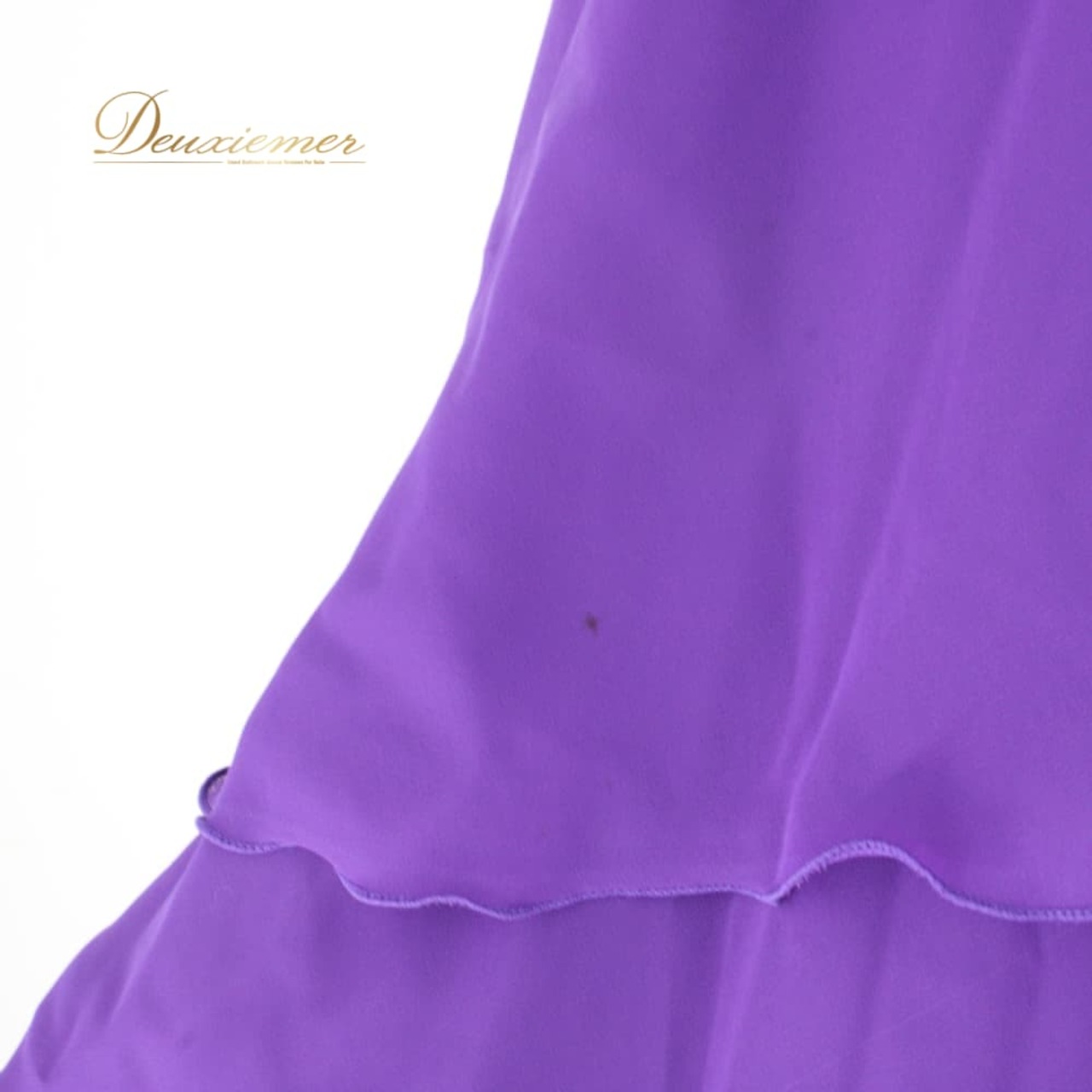 社交ダンス 衣装 スタンダード スカート レッスンウェア レディース Papillon 紫 パープル系 無地 シンプル 練習着 フォーマル 上品 バイオレット系 フレアスカート ラテン スタンダード兼用 ドレス ステージ衣装 おしゃれ 大人 きれいめ ふんわり 透け感風 羽織風 ペチコート風 ボリューム感 すそ広がり 後ろファスナー Mサイズ相当 パピヨン 日本製 ポリエステル 生地 ライトウェイト 舞台衣装 ダンス衣装 練習用 上質 伸縮性 きらきらなし