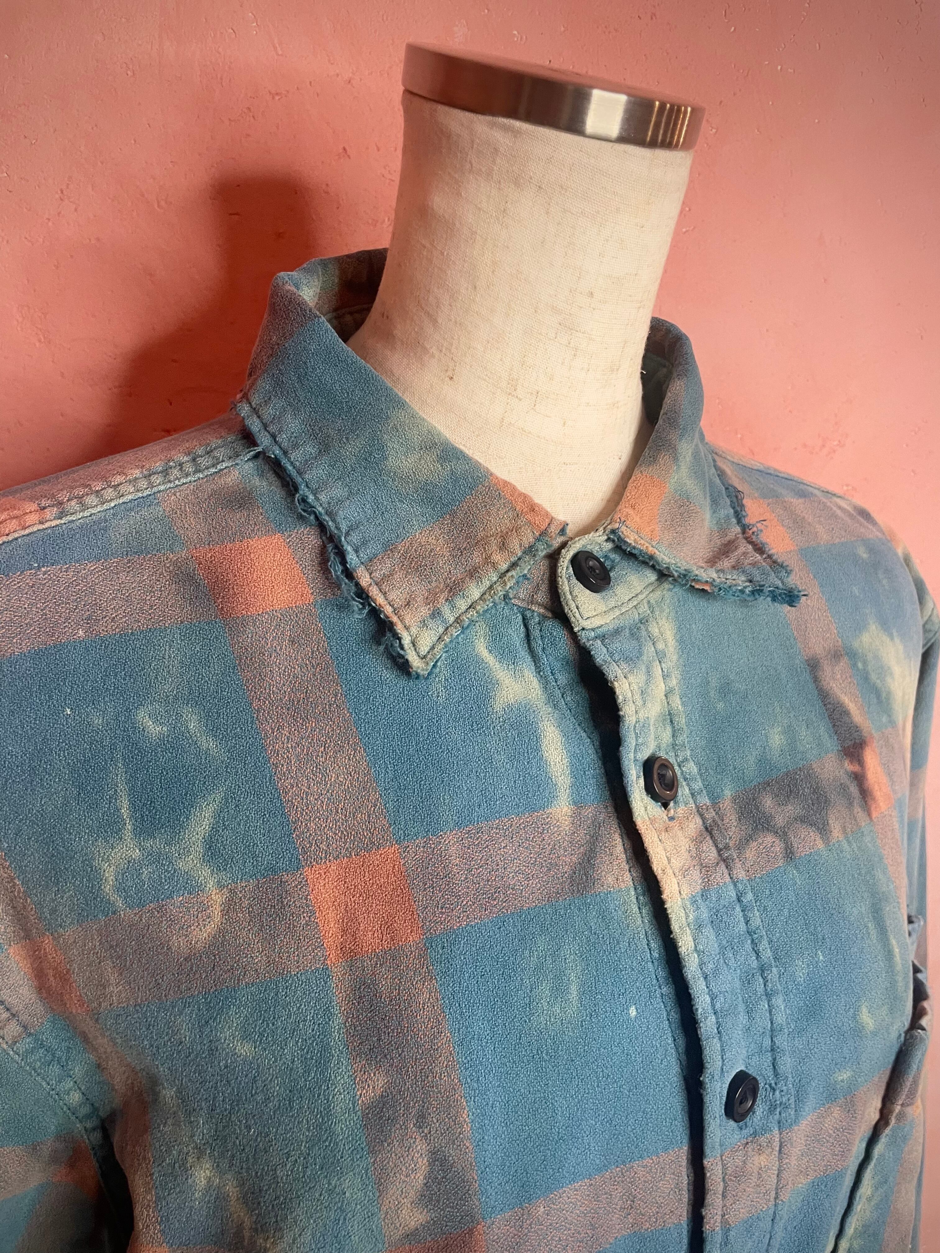 used custom bleach flannel shirt[Disarmed]