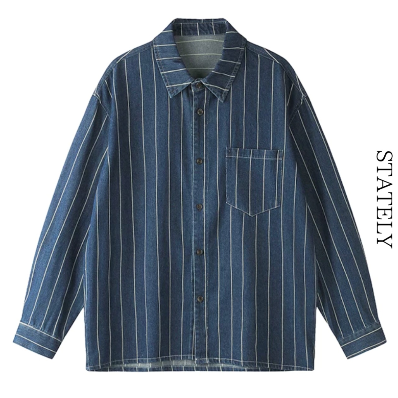 Vintage Stripe デニムシャツ_T42・画像6