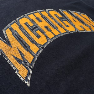 美品 XL 90s 米国製 リバースウィーブ チャンピオン ネイビー スウェット Reverse weave Champion michigan ミシガン