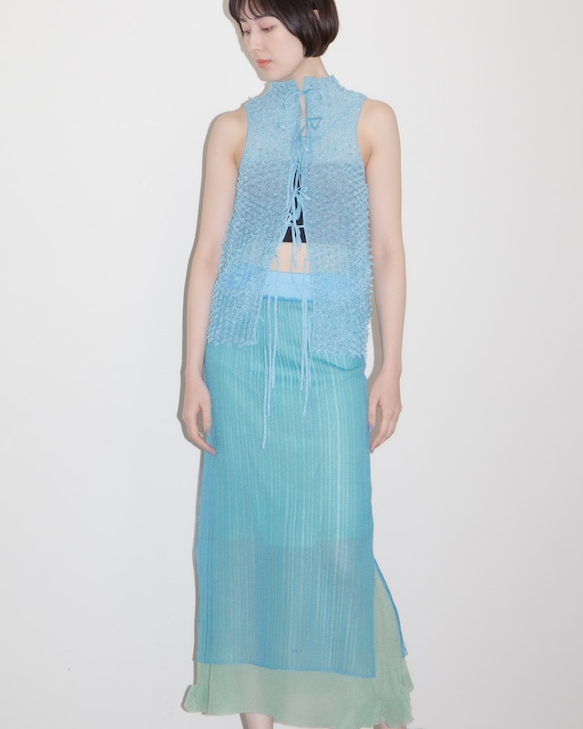 OPEN SESAME CLUB - sorbet sleeveless tops "blue"