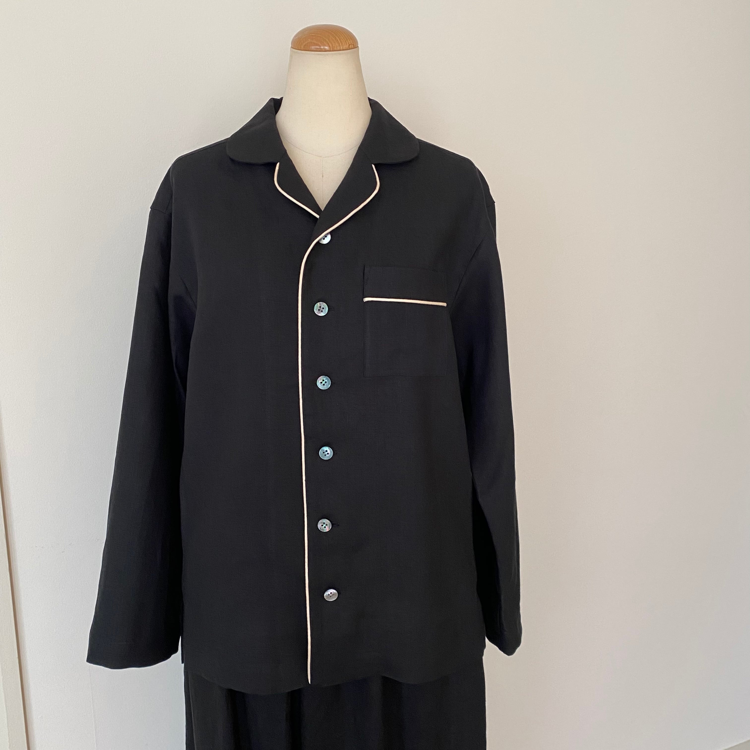 24SS✨フレームワーク　フレンチリネンシャツ　麻　ゆったり　ブラック フレンチリネンシャツ 24SS✨フレームワーク フレンチリネンシャツ 麻