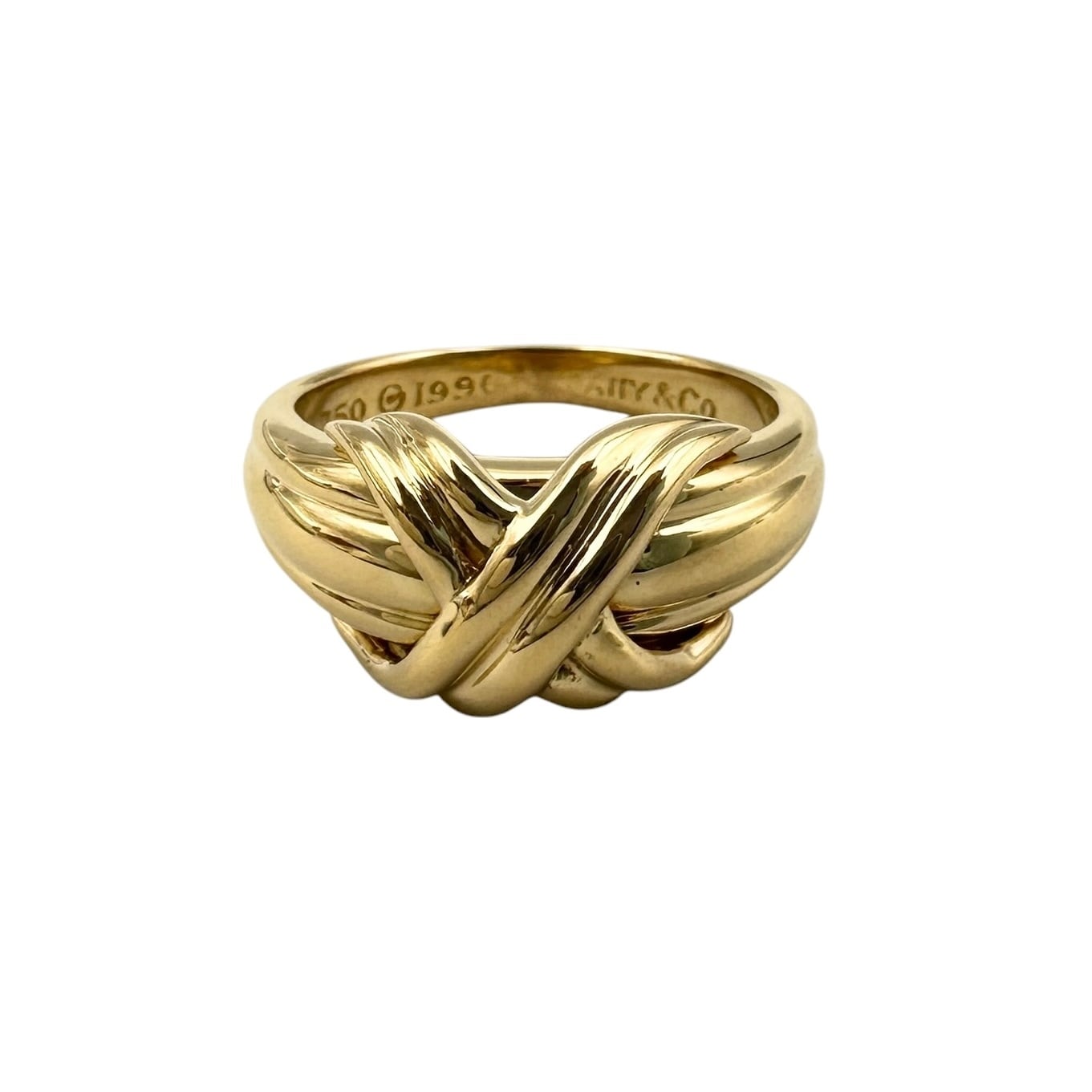 TIFFANY＆Co. ティファニー グルーブドウィズ リング K18×SLV 12202