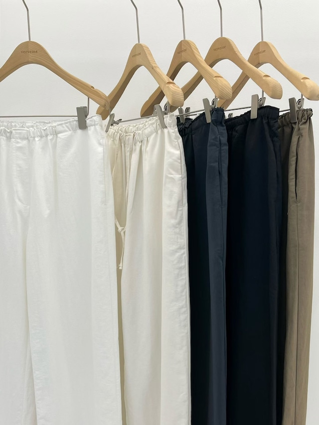 (予約) verveine / Sander wide banding pants 5color