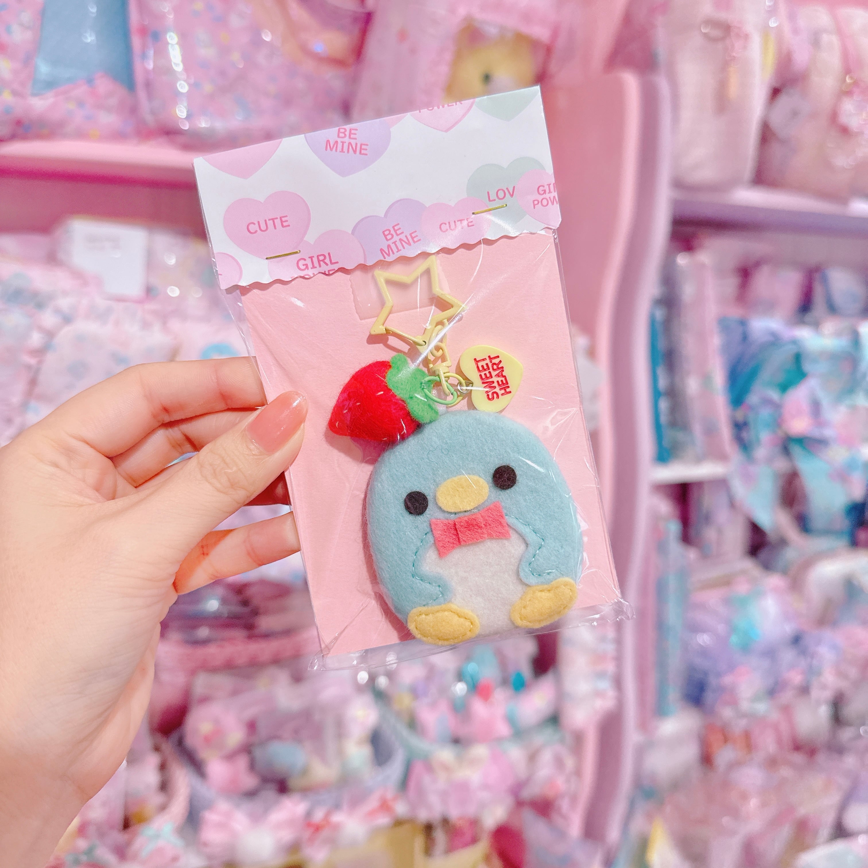 【K5】2-1フェルトのペンギンキーホルダー