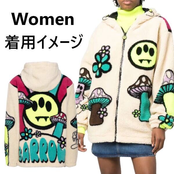 【良品】BARROW / バロー　ボア ジップ パーカー BARROWボアパーカーバロウ