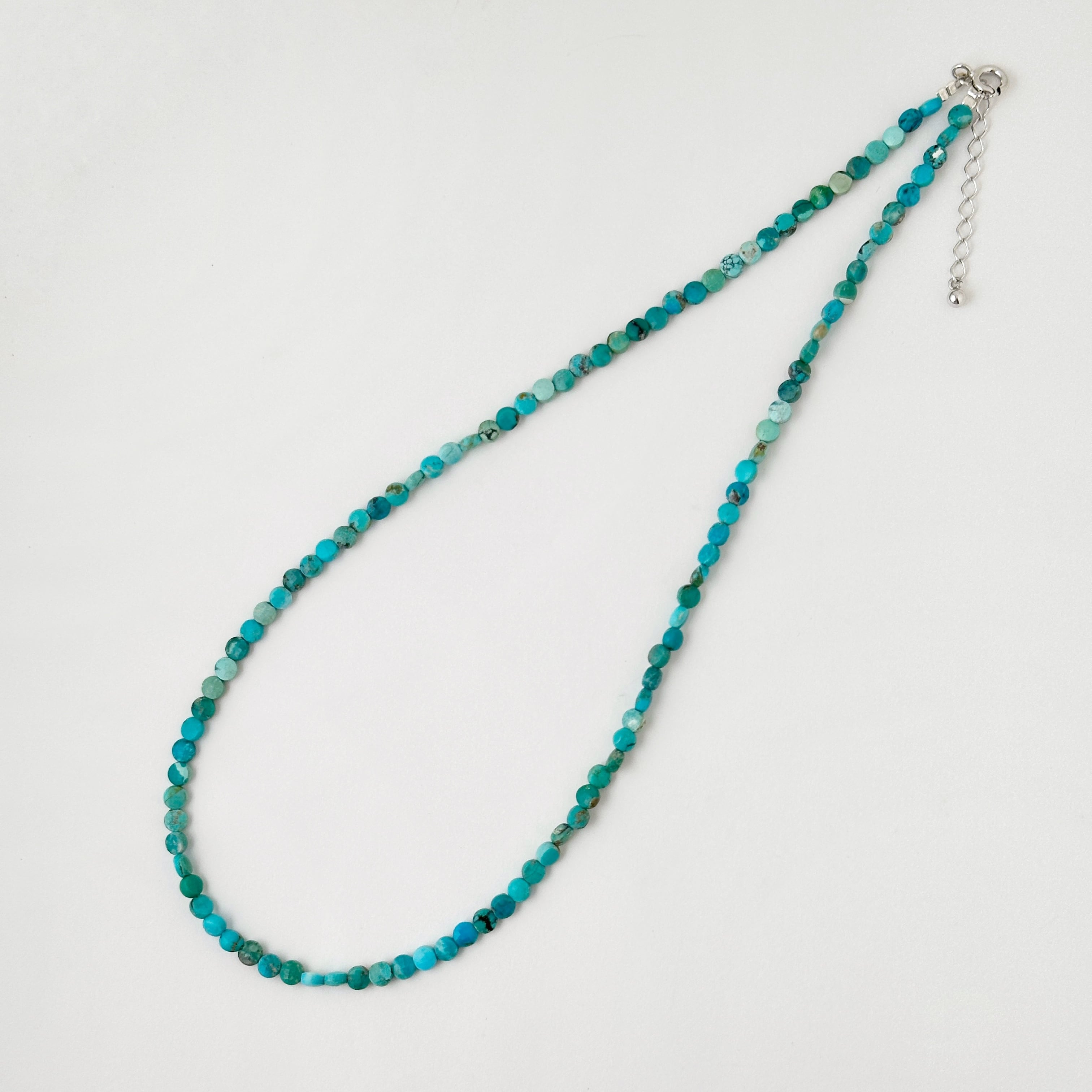 Lagoon Original ターコイズ 3mm コインカット ネックレス 40cm 45cm
