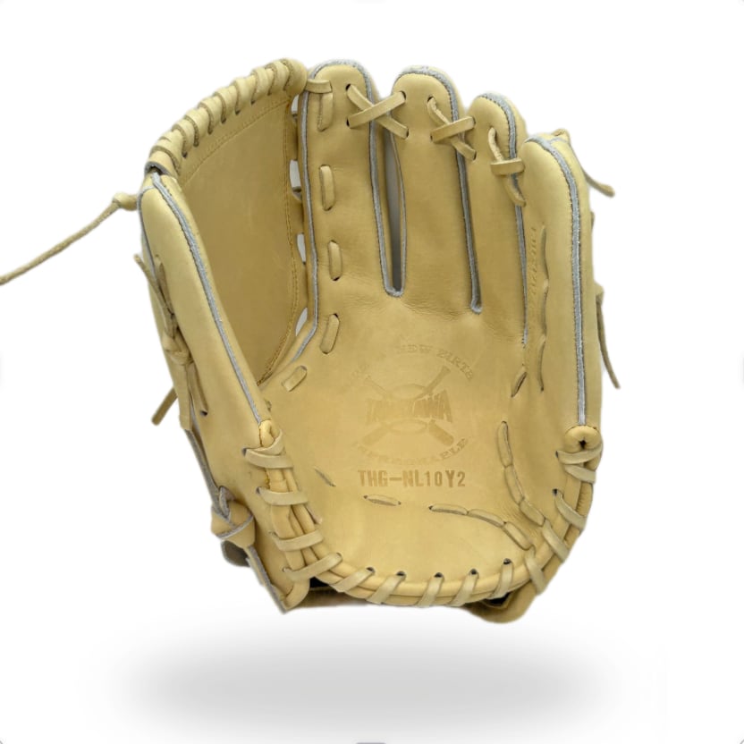 【硬式】玉澤 投手用(ピッチャー用) グローブ THG-KL10Y5 5本指入れモデル 右投げ 肉厚デザインウエブⅠ(本体:キャメル 紐:キャメル)|タマザワ_02