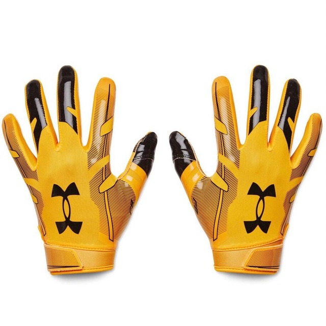 UA F8 GLOVE イエロー＆ブラック 2022モデル アメフト グローブ M