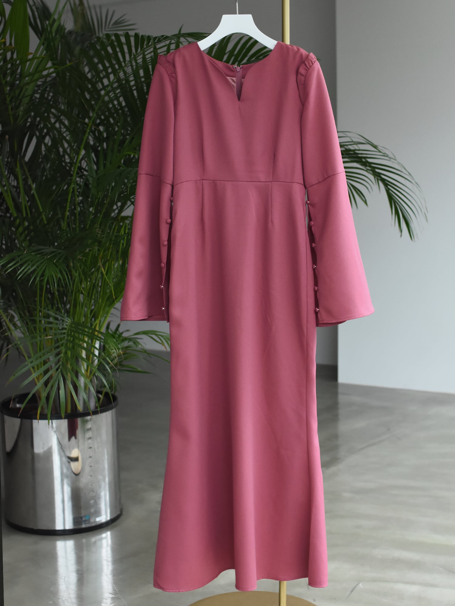 bell sleeve slit onepiece（rose） | Cara by Katrin TOKYO