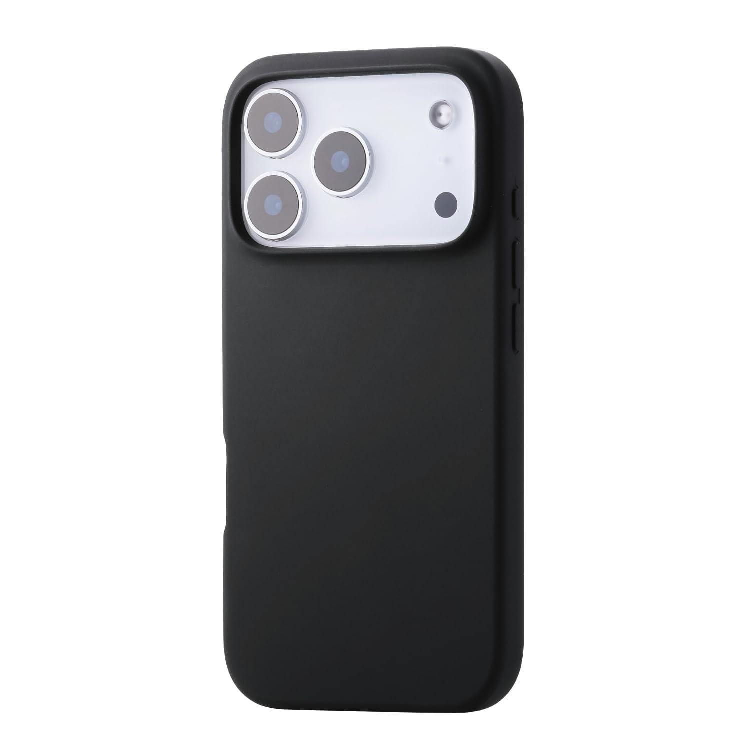 エレコム iPhone 17 Pro ケース カバー ハイブリッドシリコン 耐衝撃 衝撃吸収 ハイブリッド アンチダストコート ポリカーボネート 内部起毛素材 カメラ保護 ブラック PM-A25CHVSCCBK