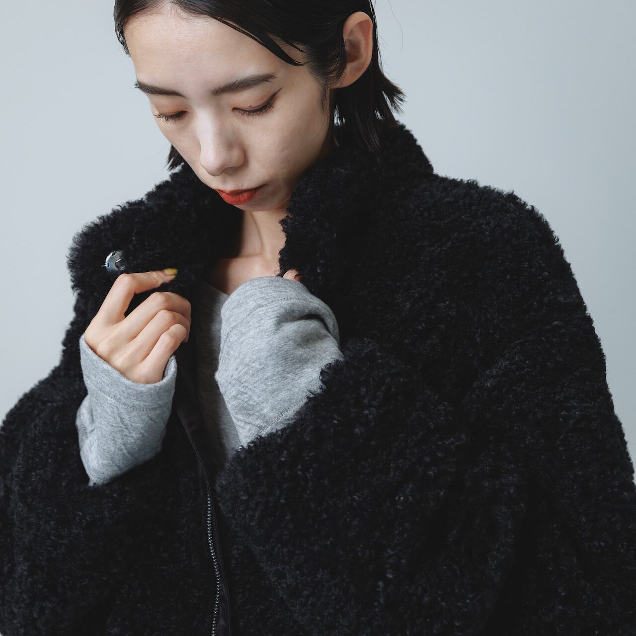 24A/W】AO-59 big boa blouson / black | akio