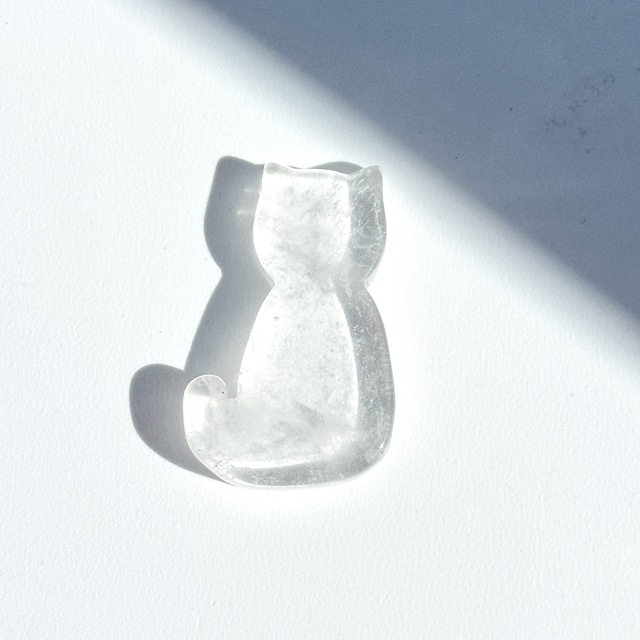 クリアクォーツ  猫ちゃん01◇Clear Quartz Cat ◇天然石・鉱物・パワーストーン・インテリア